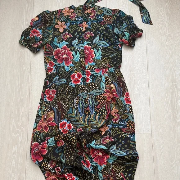 Julia Jordan Black Floral Midi Dress - Picture 8 of 8